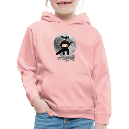 Kinder Premium Hoodie - Ninja Mond - Kristallrosa