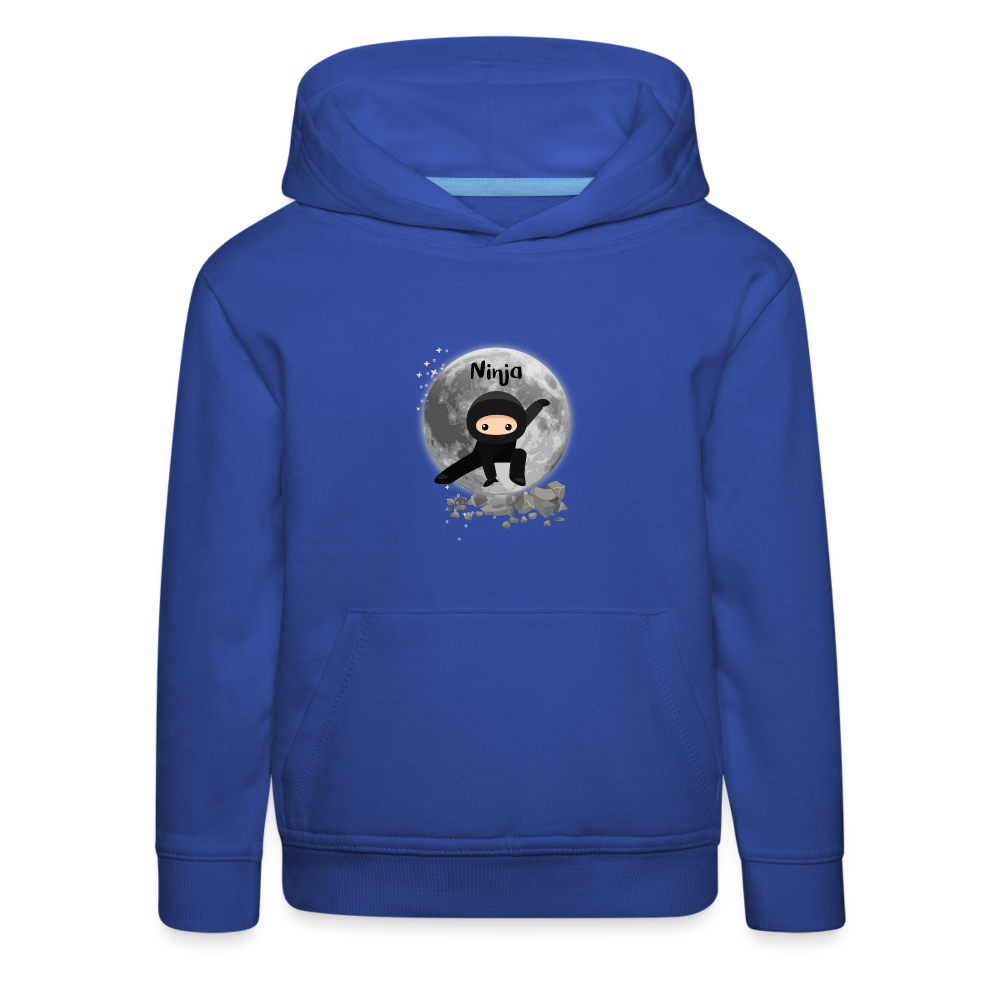 Kinder Premium Hoodie - Ninja Mond - Royalblau