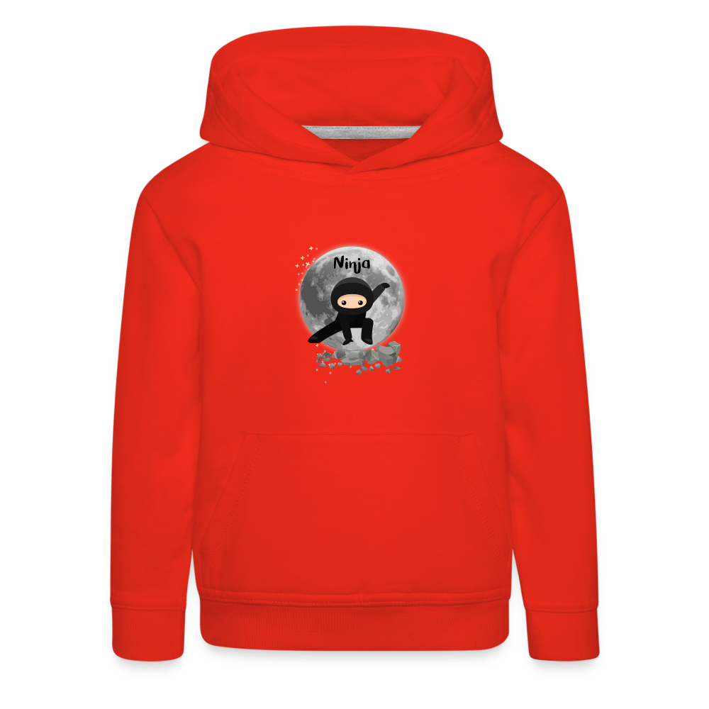 Kinder Premium Hoodie - Ninja Mond - Rot