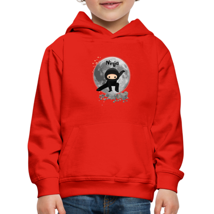 Kinder Premium Hoodie - Ninja Mond - Rot