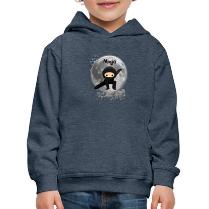 Kinder Premium Hoodie - Ninja Mond - Jeansblau