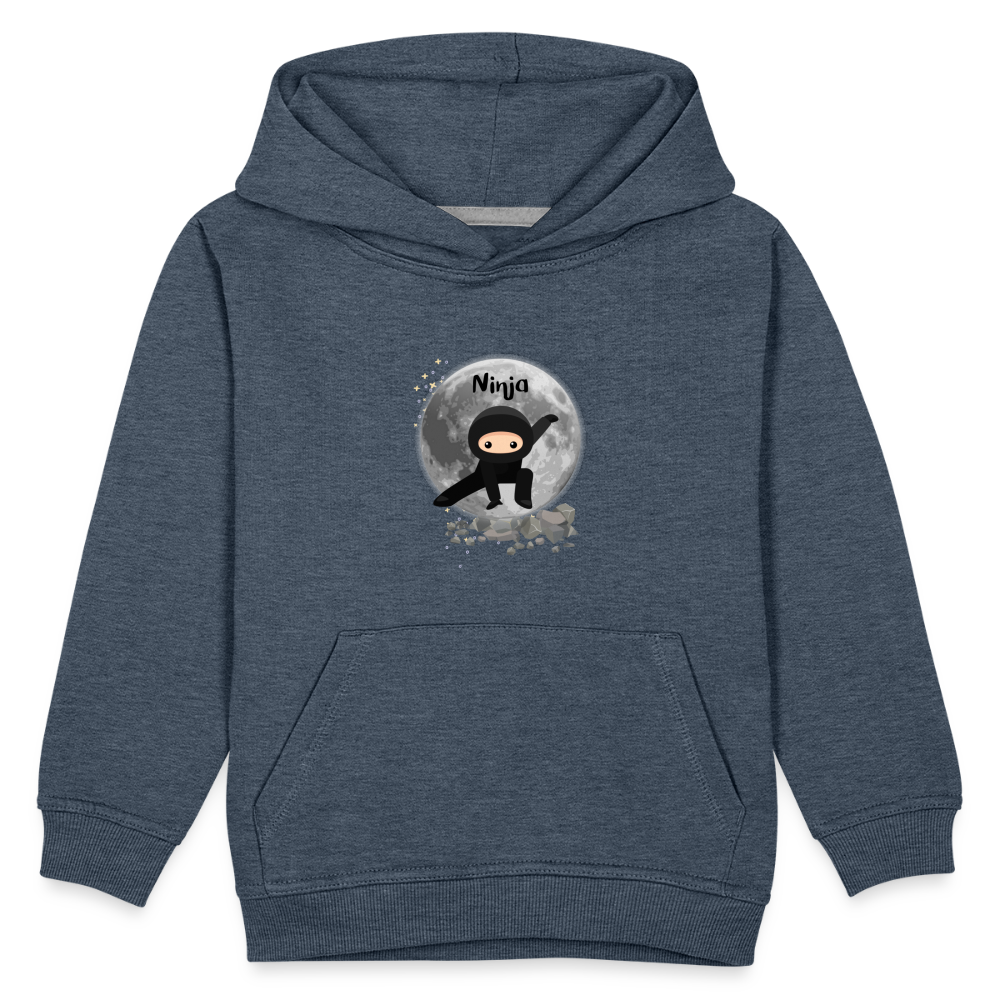 Kinder Premium Hoodie - Ninja Mond - Jeansblau