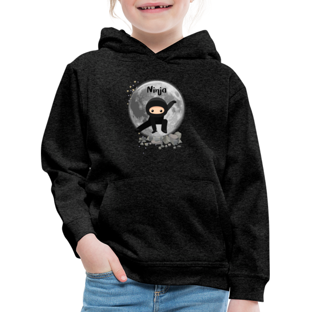 Kinder Premium Hoodie - Ninja Mond - Anthrazit