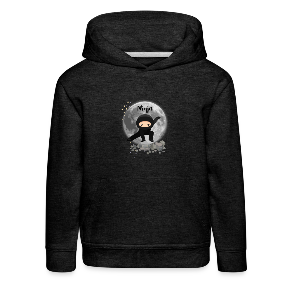 Kinder Premium Hoodie - Ninja Mond - Anthrazit