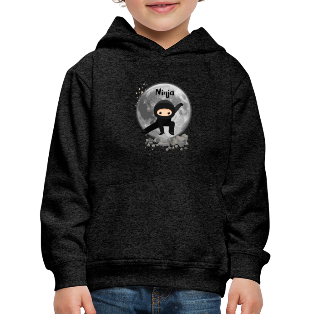 Kinder Premium Hoodie - Ninja Mond - Anthrazit