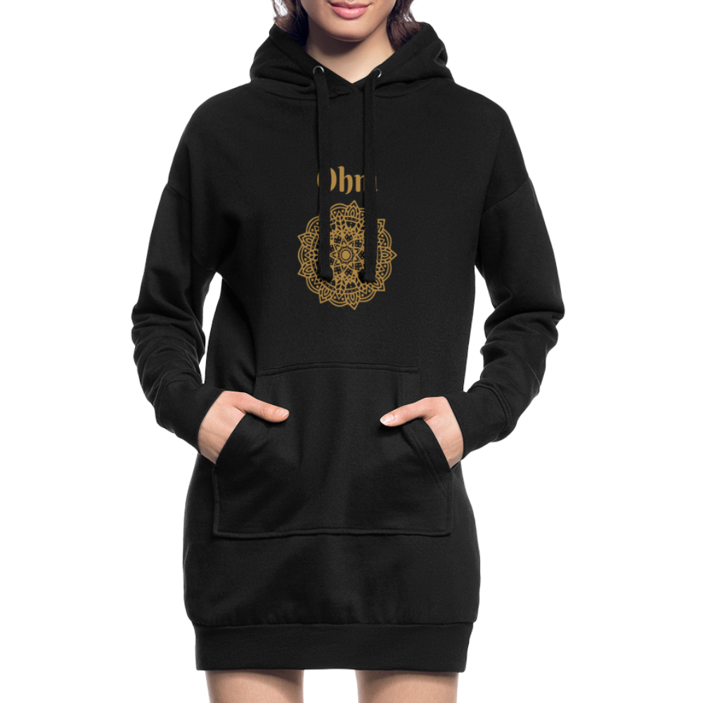 Hoodie-Kleid - Om - Schwarz