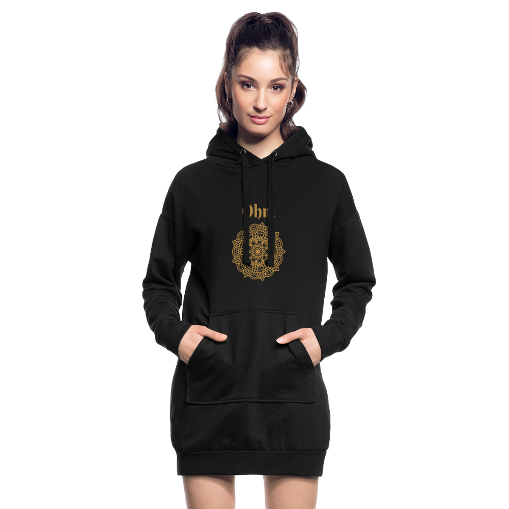 Hoodie-Kleid - Om - Schwarz