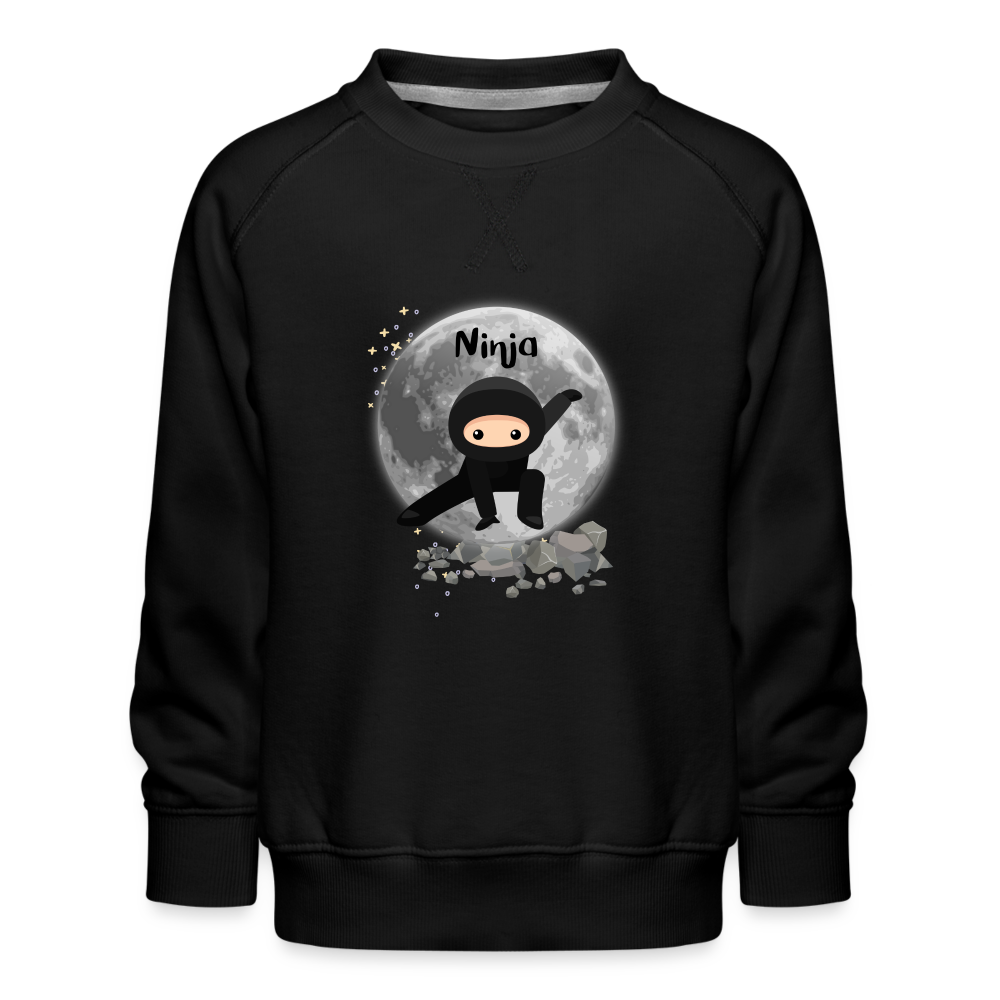 Kinder Premium Pullover - Ninja Mond - Schwarz