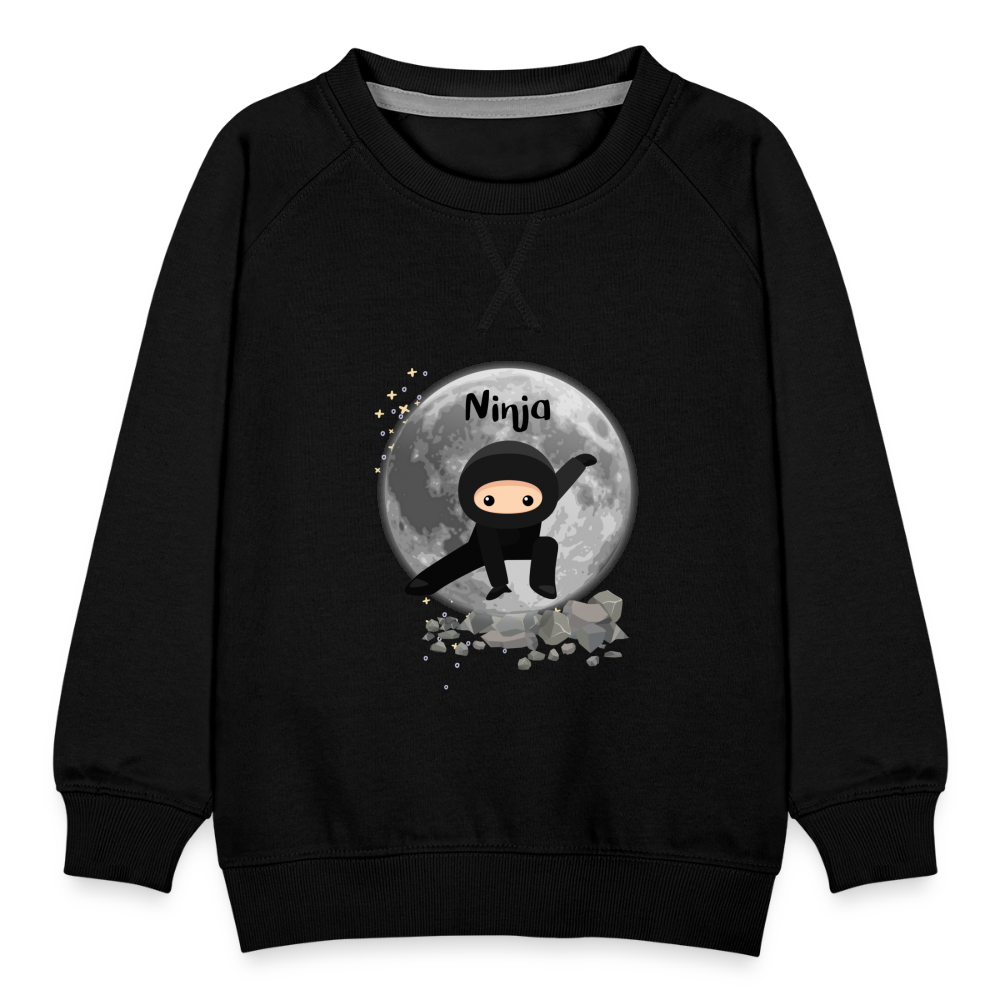 Kinder Premium Pullover - Ninja Mond - Schwarz