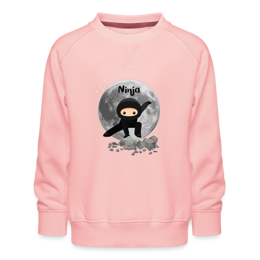 Kinder Premium Pullover - Ninja Mond - Kristallrosa