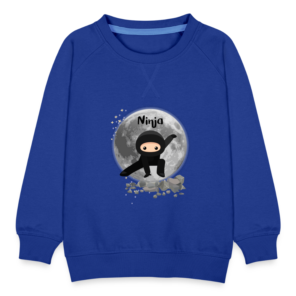 Kinder Premium Pullover - Ninja Mond - Royalblau