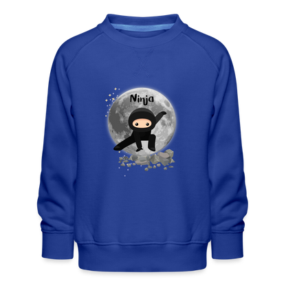 Kinder Premium Pullover - Ninja Mond - Royalblau