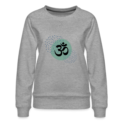 Frauen Premium Pullover - Om - Grau meliert