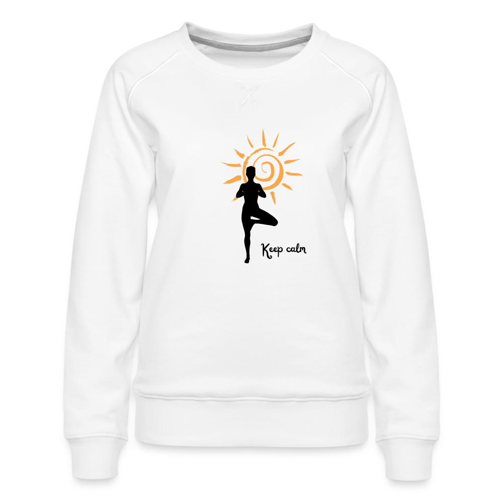 Frauen Premium Pullover - Keep calm - weiß