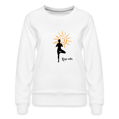 Frauen Premium Pullover - Keep calm - weiß