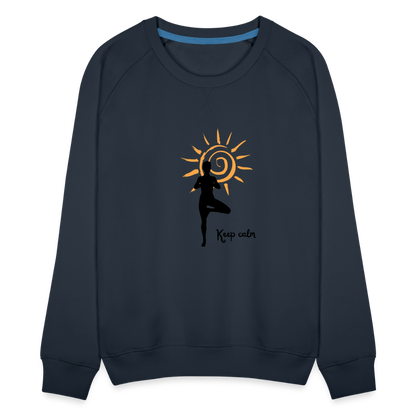 Frauen Premium Pullover - Keep calm - Navy