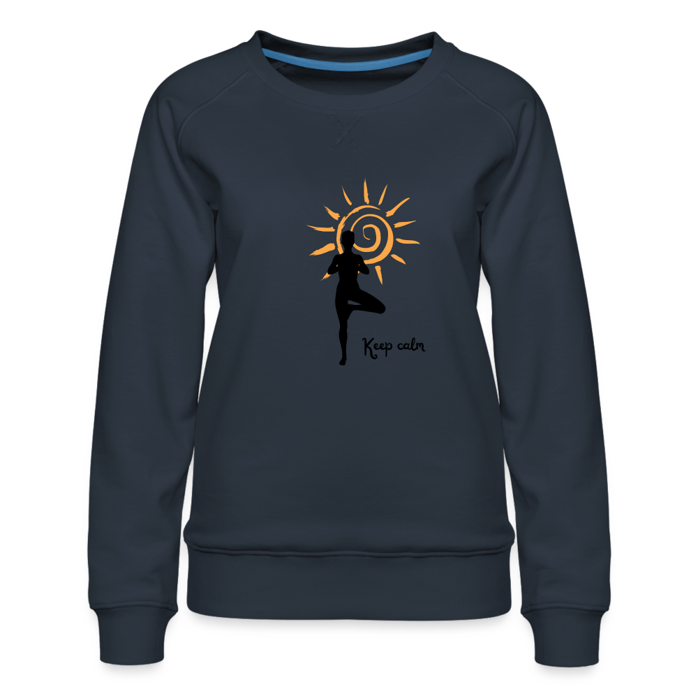 Frauen Premium Pullover - Keep calm - Navy