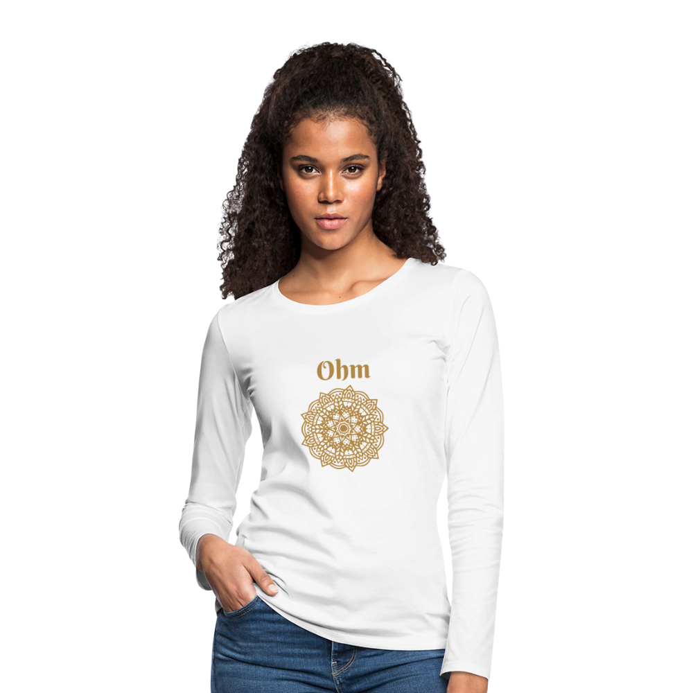 Frauen Premium Langarmshirt - Ohm - weiß