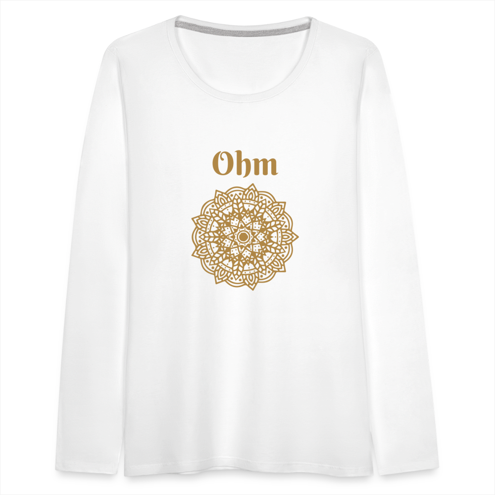 Frauen Premium Langarmshirt - Ohm - weiß