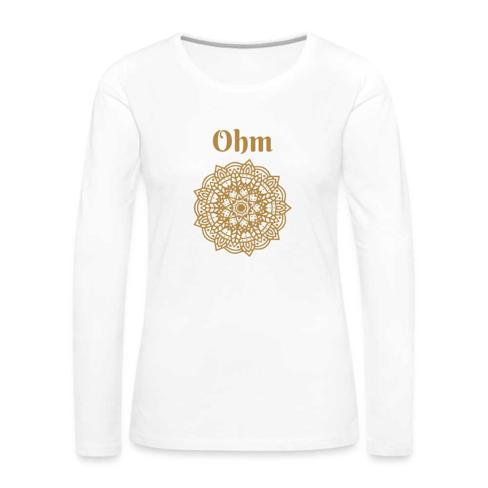 Frauen Premium Langarmshirt - Ohm - weiß