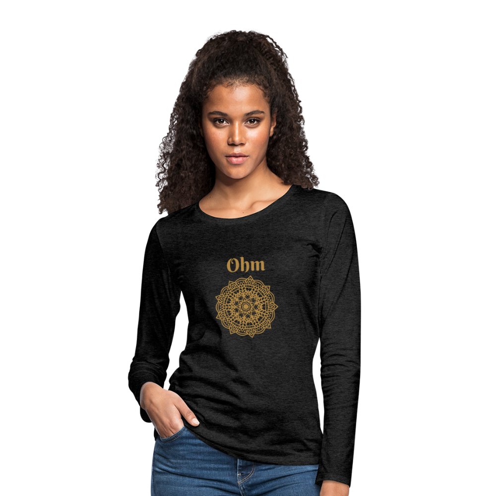 Frauen Premium Langarmshirt - Ohm - Anthrazit