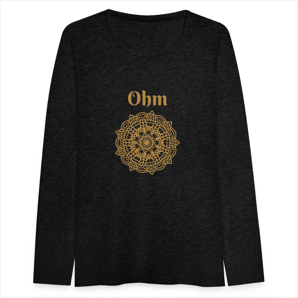 Frauen Premium Langarmshirt - Ohm - Anthrazit