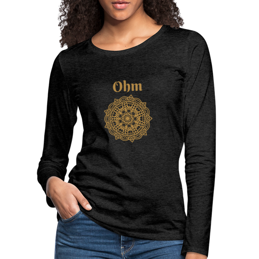 Frauen Premium Langarmshirt - Ohm - Anthrazit