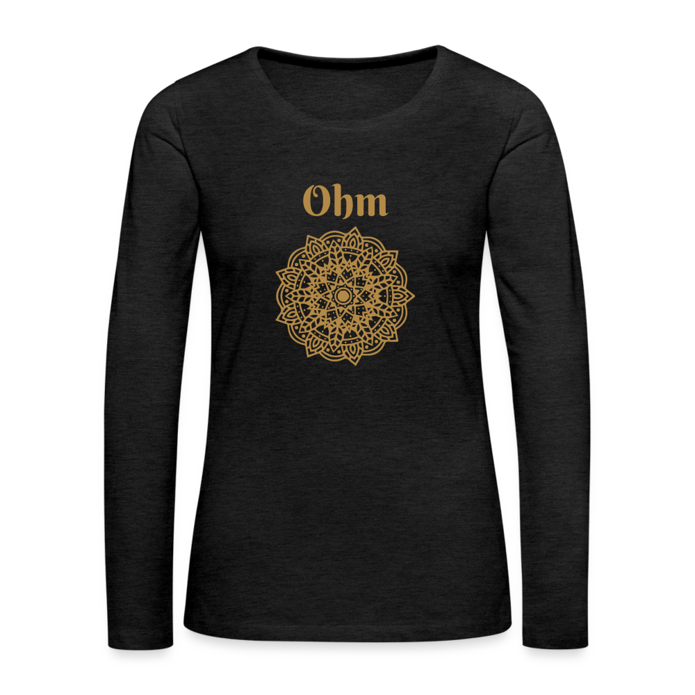 Frauen Premium Langarmshirt - Ohm - Anthrazit