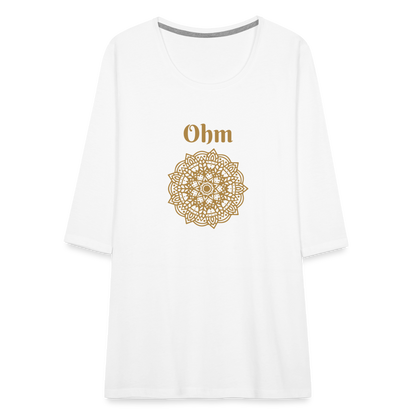 Frauen Premium 3/4-Arm Shirt - Ohm - weiß