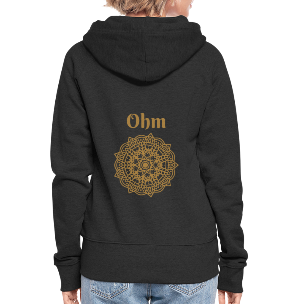 Frauen Premium Kapuzenjacke - Ohm - Schwarz