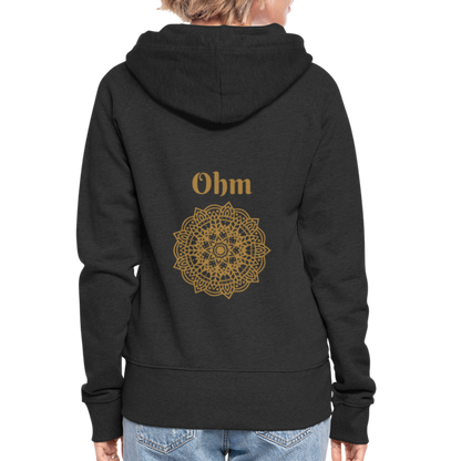 Frauen Premium Kapuzenjacke - Ohm - Schwarz