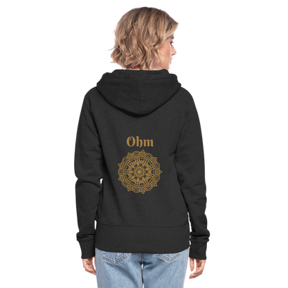 Frauen Premium Kapuzenjacke - Ohm - Schwarz