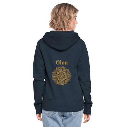 Frauen Premium Kapuzenjacke - Ohm - Navy