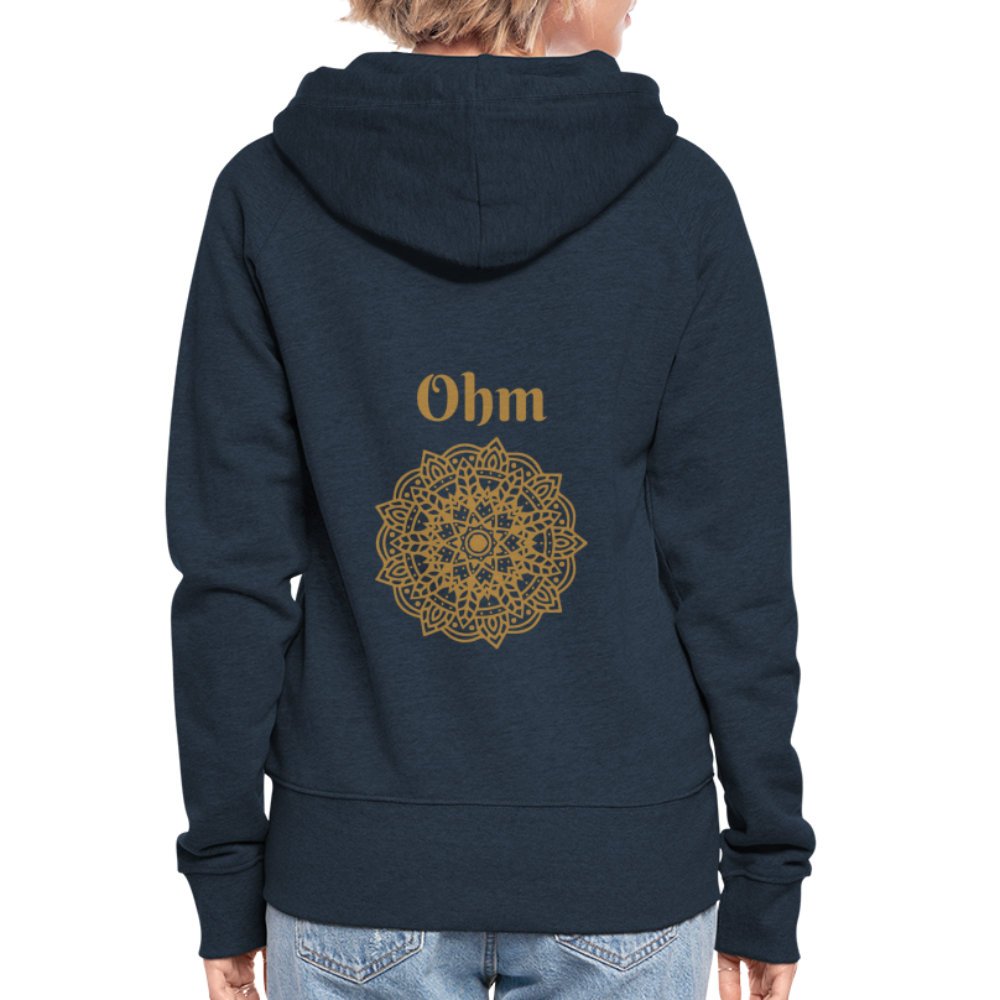 Frauen Premium Kapuzenjacke - Ohm - Navy