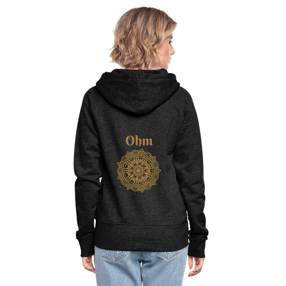 Frauen Premium Kapuzenjacke - Ohm - Anthrazit