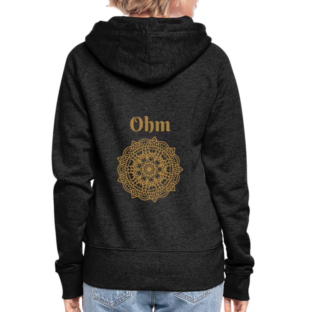 Frauen Premium Kapuzenjacke - Ohm - Anthrazit