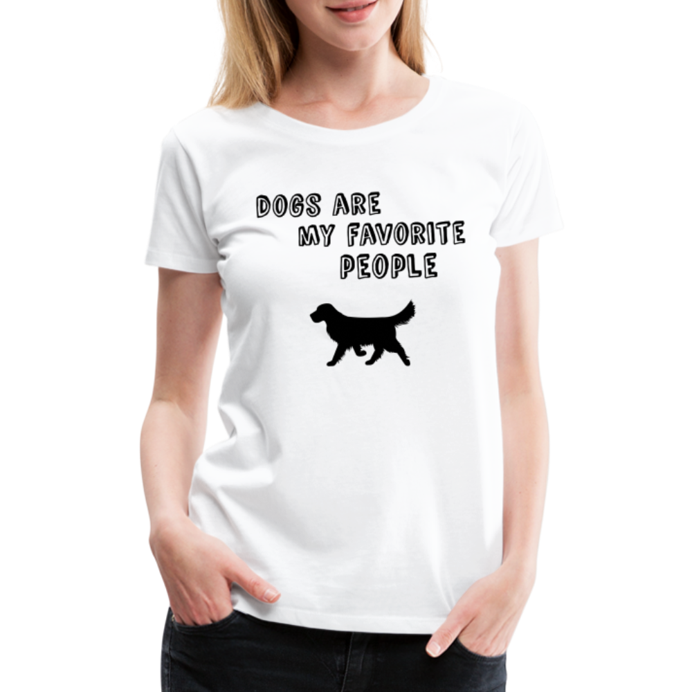 Frauen Premium T-Shirt -  Favorite Dog - weiß