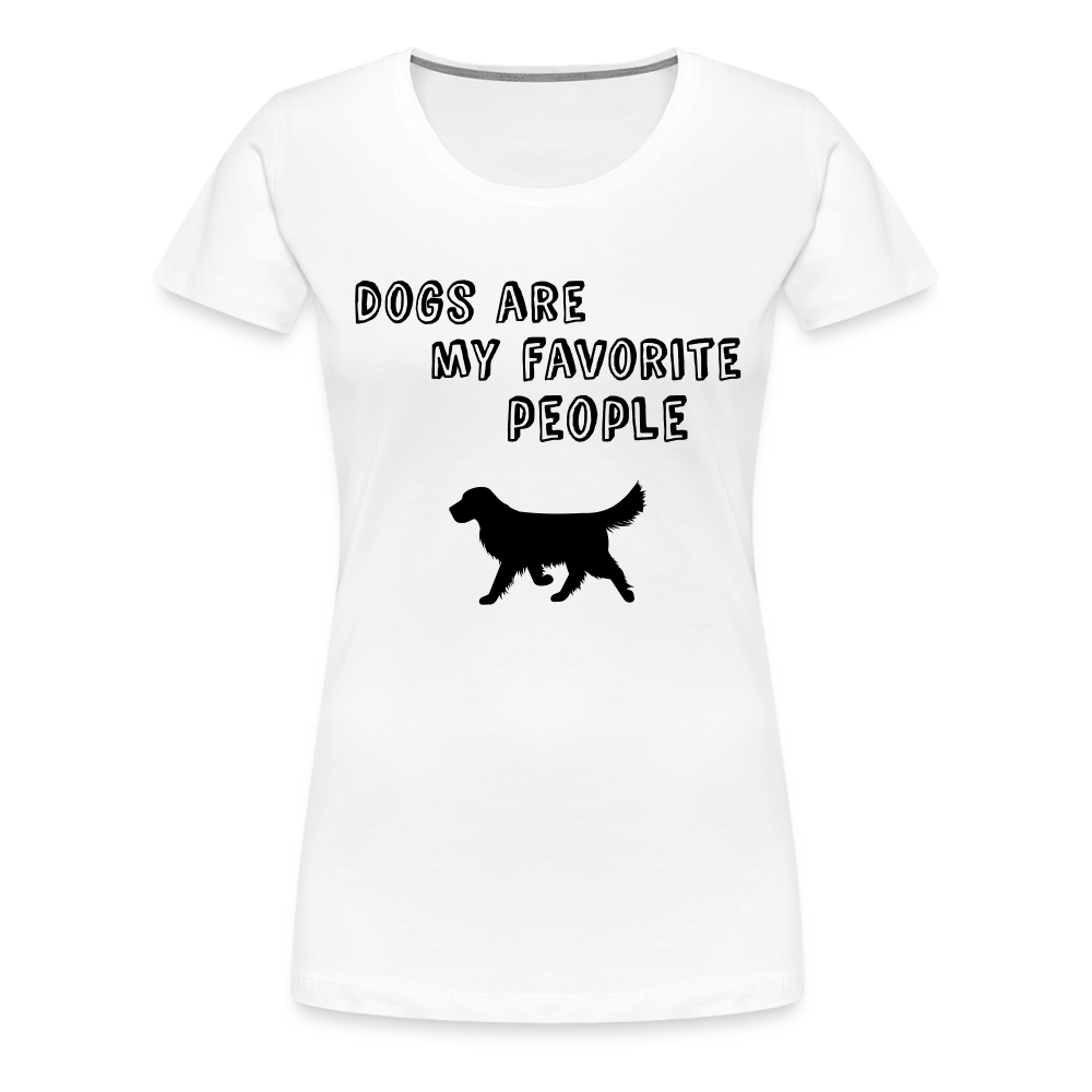 Frauen Premium T-Shirt -  Favorite Dog - weiß