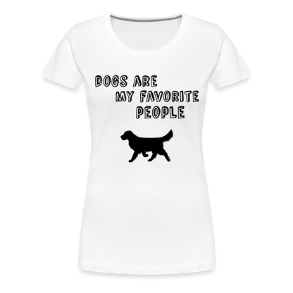 Frauen Premium T-Shirt -  Favorite Dog - weiß