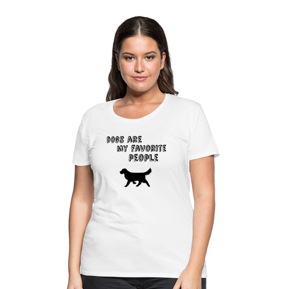 Frauen Premium T-Shirt -  Favorite Dog - weiß