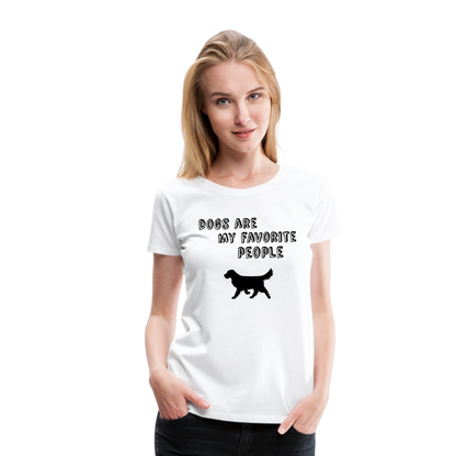 Frauen Premium T-Shirt -  Favorite Dog - weiß