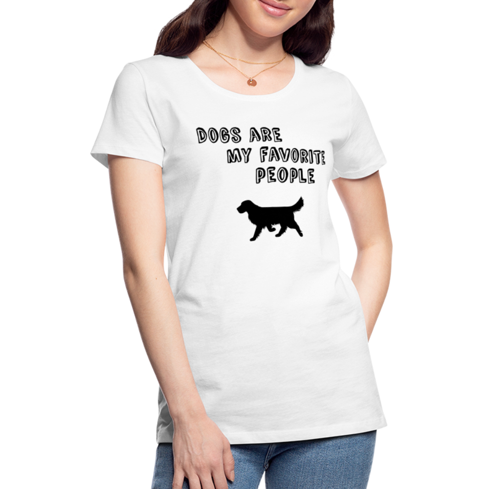 Frauen Premium T-Shirt -  Favorite Dog - weiß