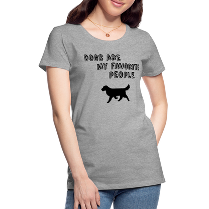 Frauen Premium T-Shirt -  Favorite Dog - Grau meliert