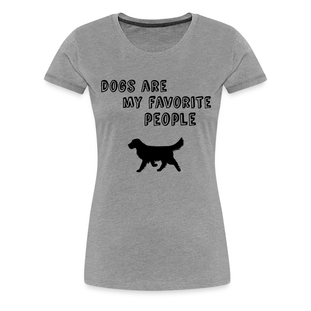 Frauen Premium T-Shirt -  Favorite Dog - Grau meliert