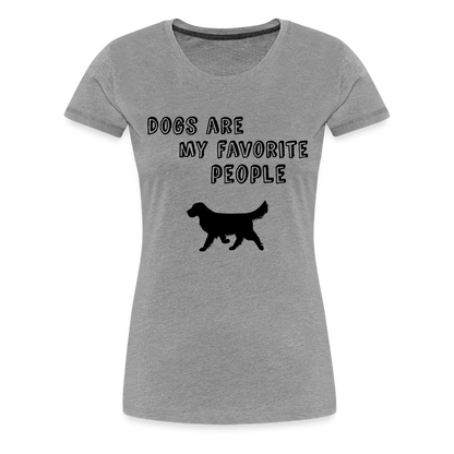 Frauen Premium T-Shirt -  Favorite Dog - Grau meliert