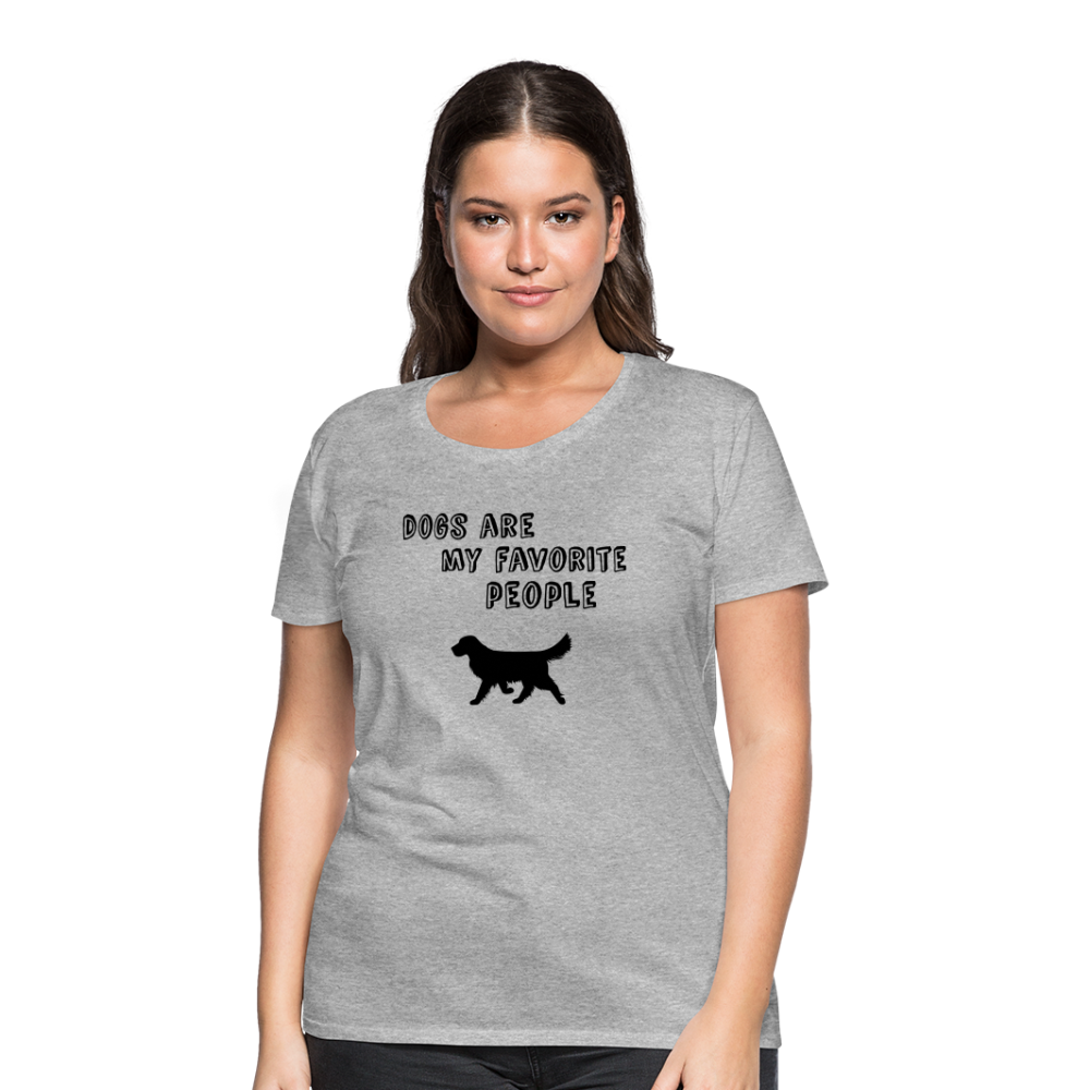 Frauen Premium T-Shirt -  Favorite Dog - Grau meliert