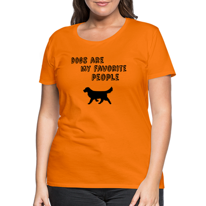 Frauen Premium T-Shirt -  Favorite Dog - Orange