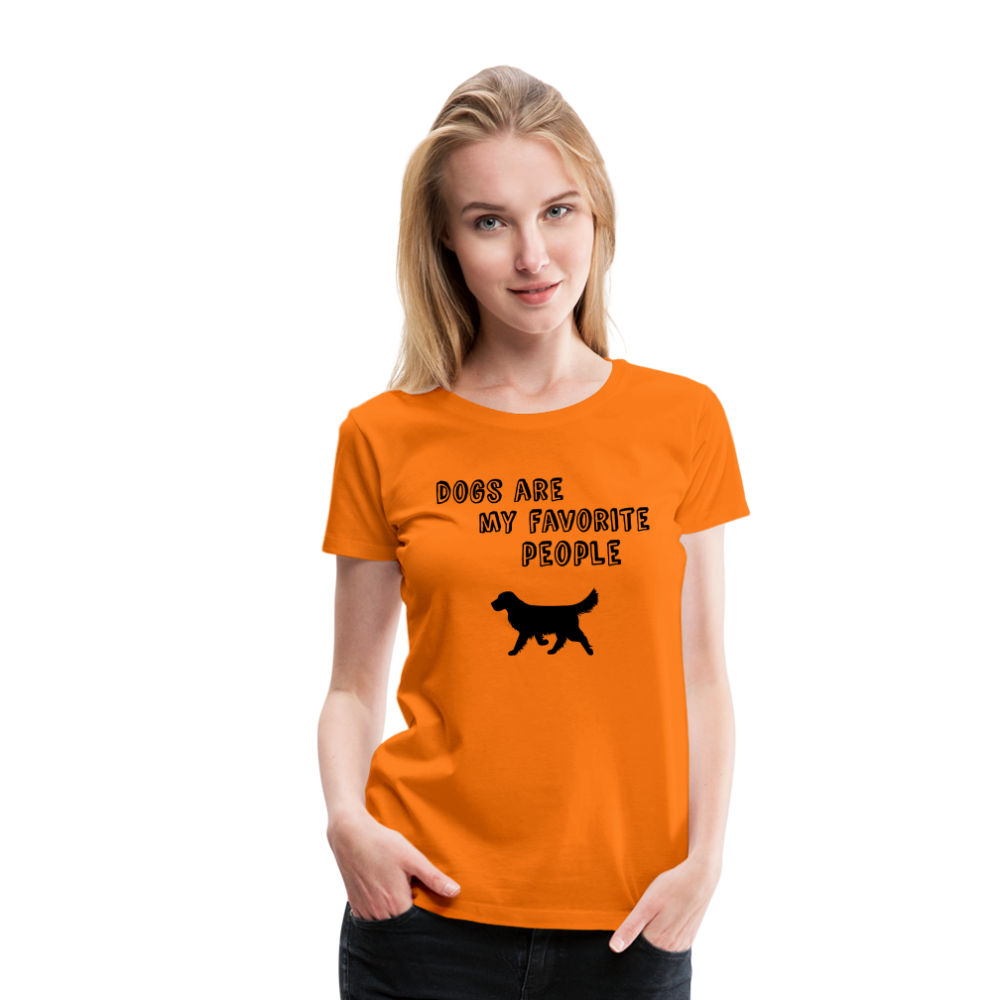 Frauen Premium T-Shirt -  Favorite Dog - Orange