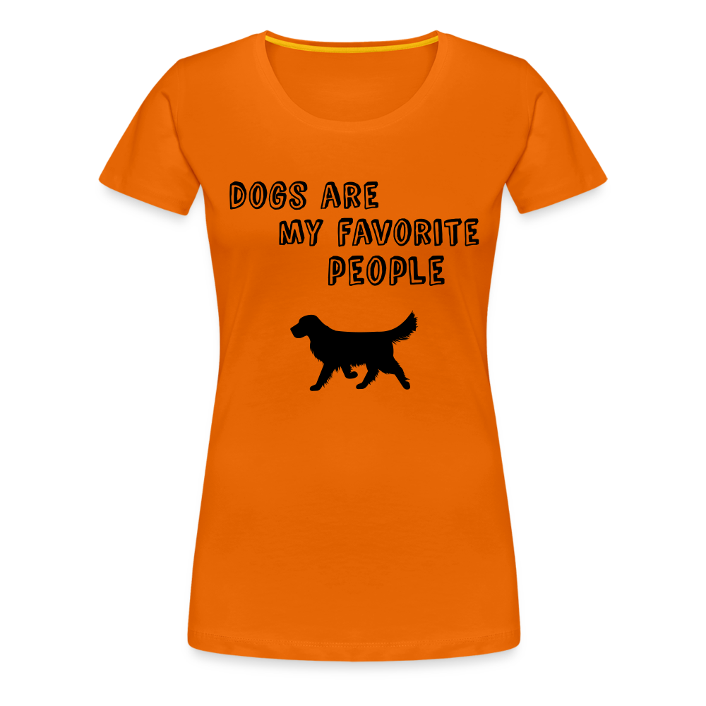 Frauen Premium T-Shirt -  Favorite Dog - Orange