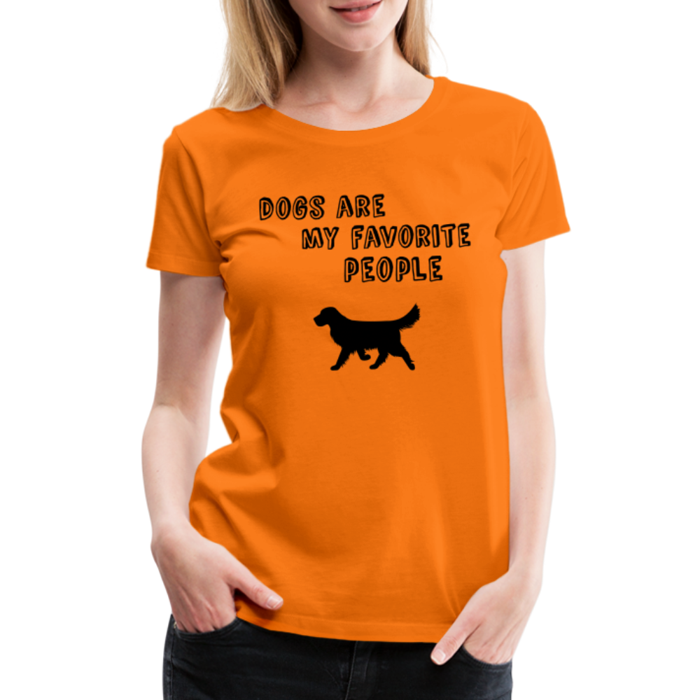 Frauen Premium T-Shirt -  Favorite Dog - Orange